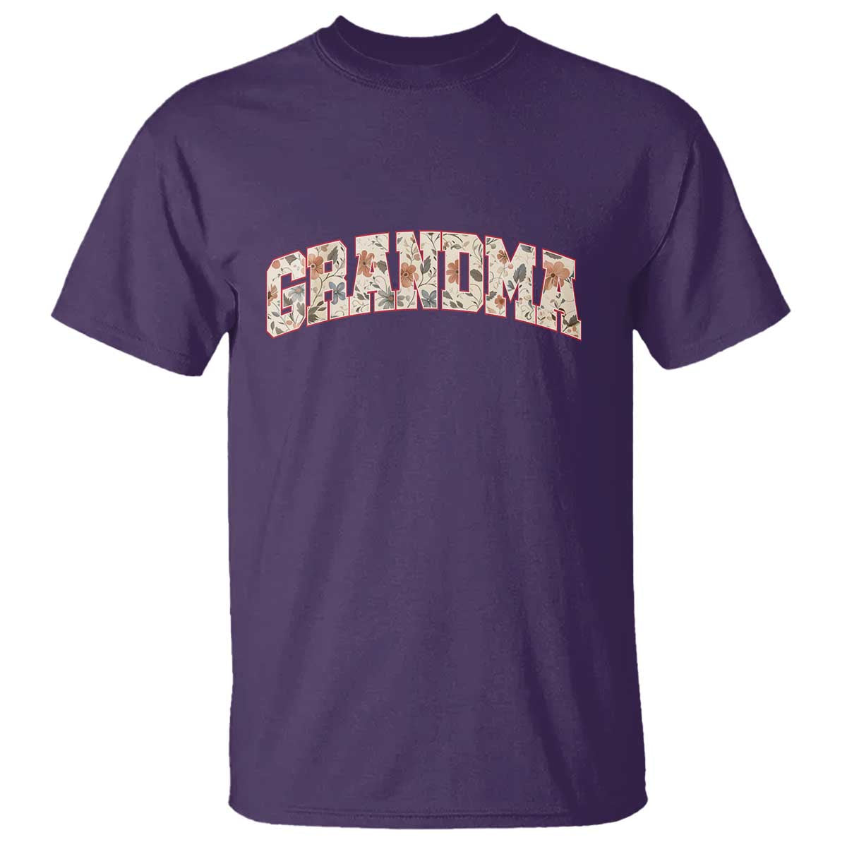 Vintage Floral Grandma T Shirt Mothers Day Gift Idea TS12 Purple Print Your Wear