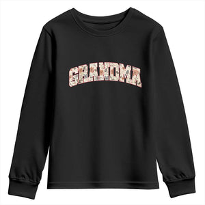 Vintage Floral Grandma Youth Sweatshirt Mothers Day Gift Idea TS12 Black Print Your Wear