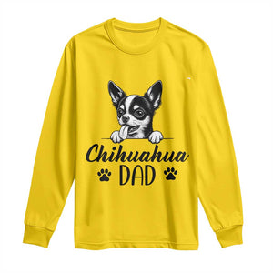 Proud Chihuahua Dad Long Sleeve Shirt Dog Lover Gift Idea TS12 Daisy Print Your Wear