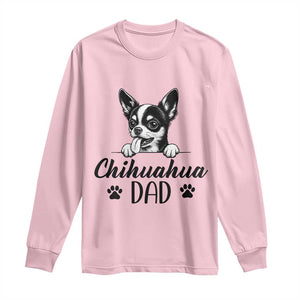 Proud Chihuahua Dad Long Sleeve Shirt Dog Lover Gift Idea TS12 Light Pink Print Your Wear