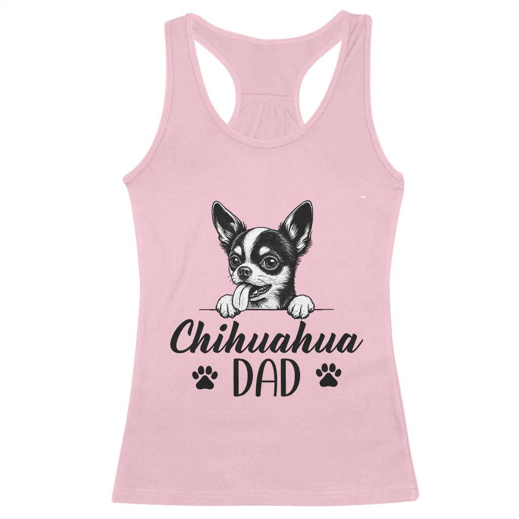 Proud Chihuahua Dad Racerback Tank Top Dog Lover Gift Idea TS12 Light Pink Print Your Wear
