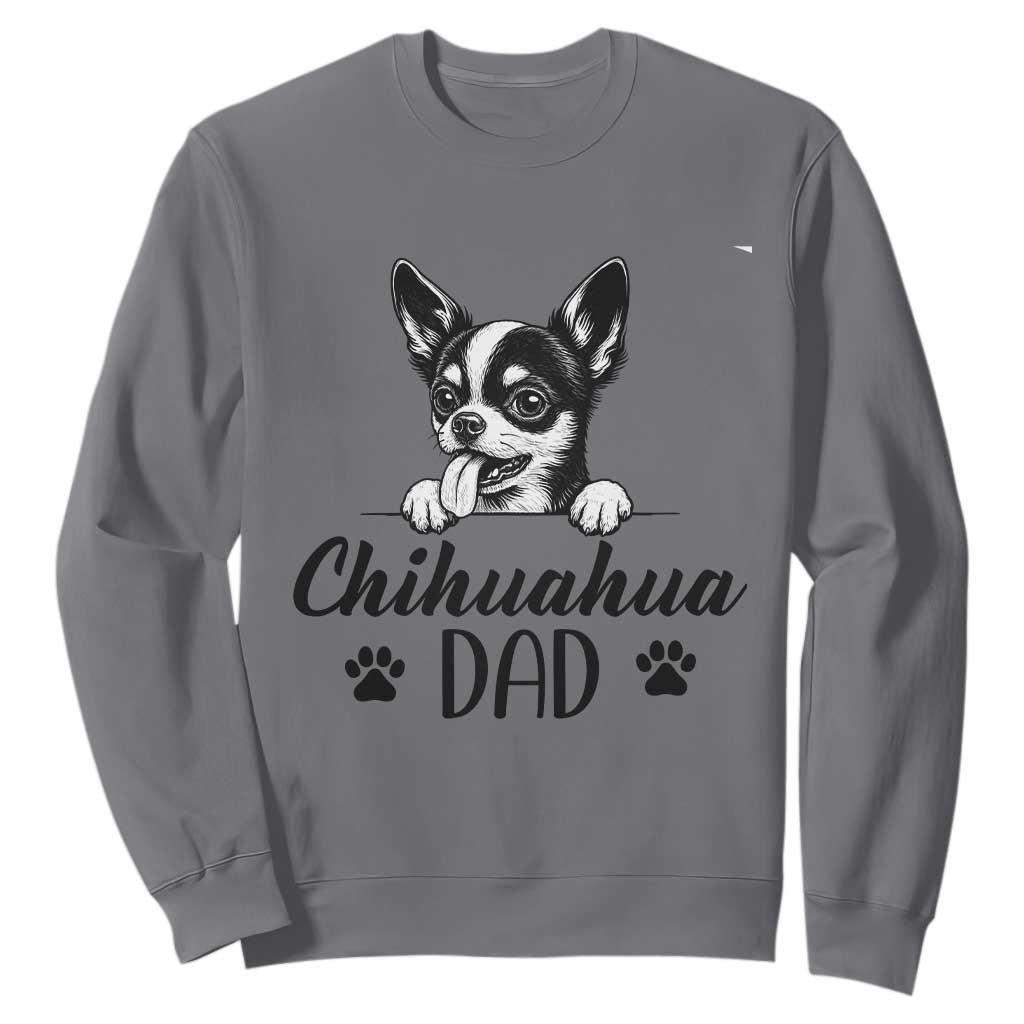Proud Chihuahua Dad Sweatshirt Dog Lover Gift Idea TS12 Charcoal Print Your Wear