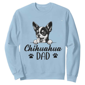 Proud Chihuahua Dad Sweatshirt Dog Lover Gift Idea TS12 Light Blue Print Your Wear
