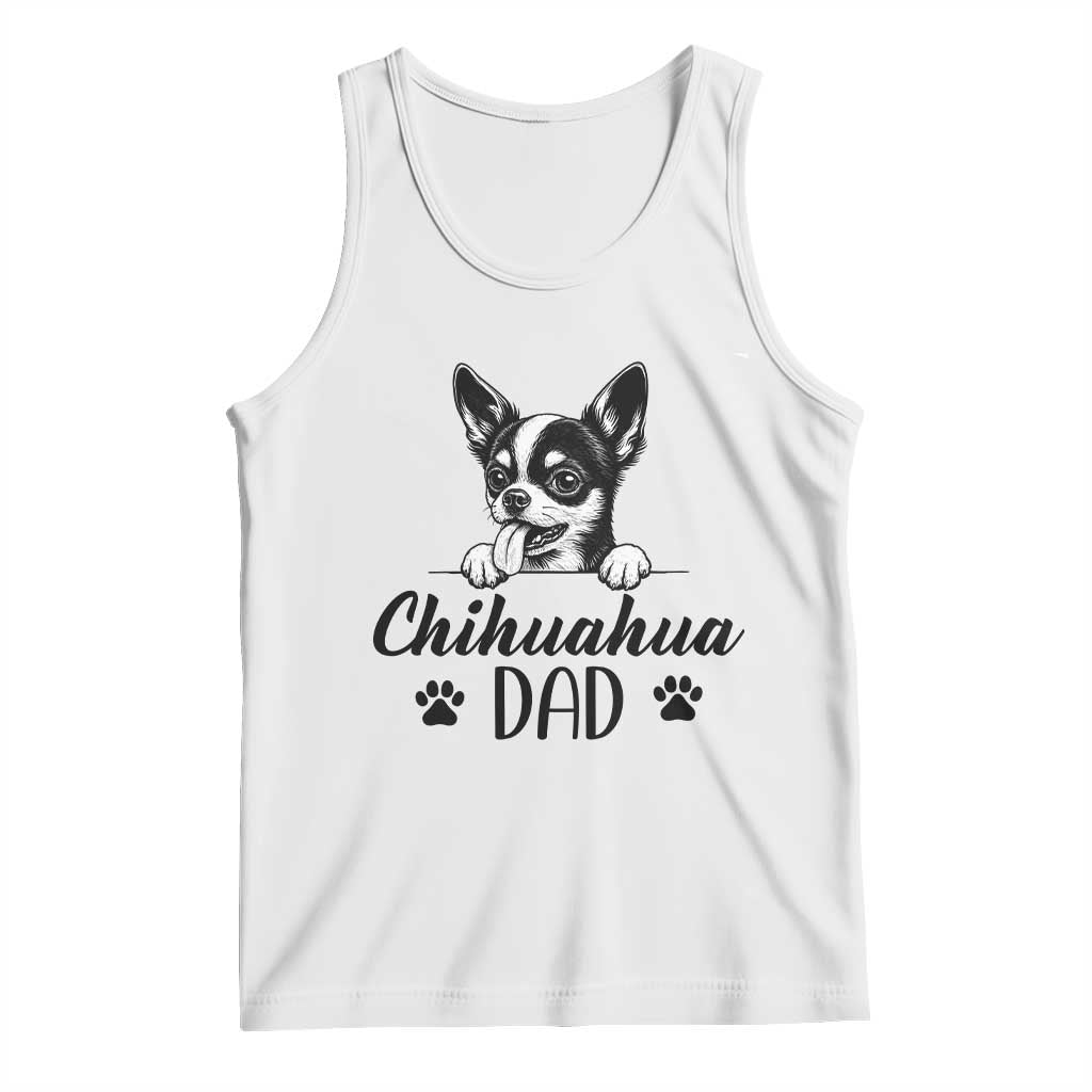Proud Chihuahua Dad Tank Top Dog Lover Gift Idea TS12 White Print Your Wear