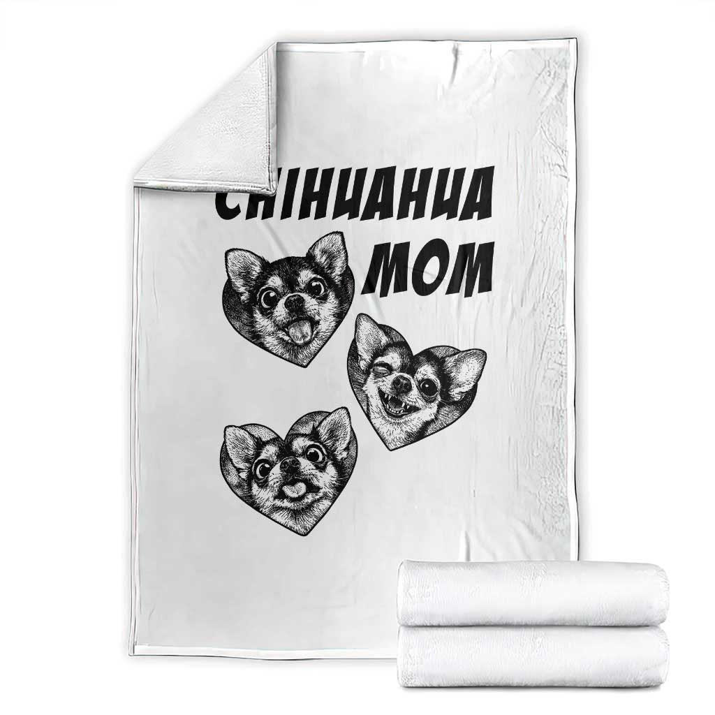 Proud Chihuahua Mom Throw Blanket Ankle Biter Dog Lover TS12 White Print Your Wear