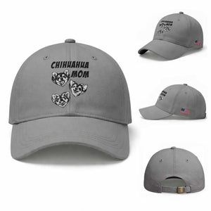 Proud Chihuahua Mom Baseball Cap Ankle Biter Dog Lover TS12 Baseball Cap Universal Fit Sport Gray Print Your Wear