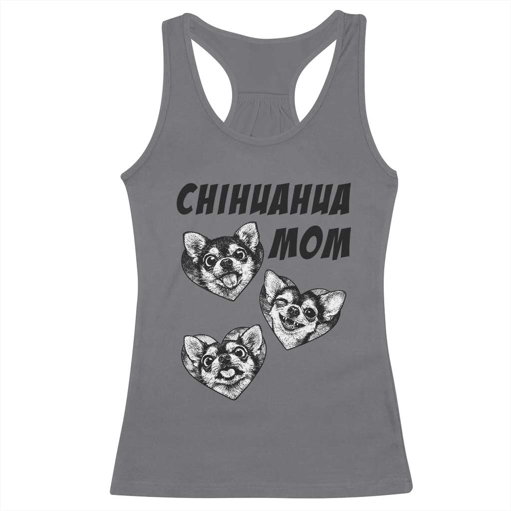 Proud Chihuahua Mom Racerback Tank Top Ankle Biter Dog Lover TS12 Charcoal Print Your Wear