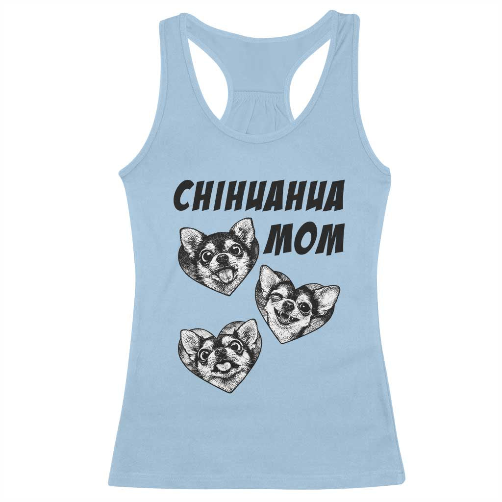 Proud Chihuahua Mom Racerback Tank Top Ankle Biter Dog Lover TS12 Light Blue Print Your Wear