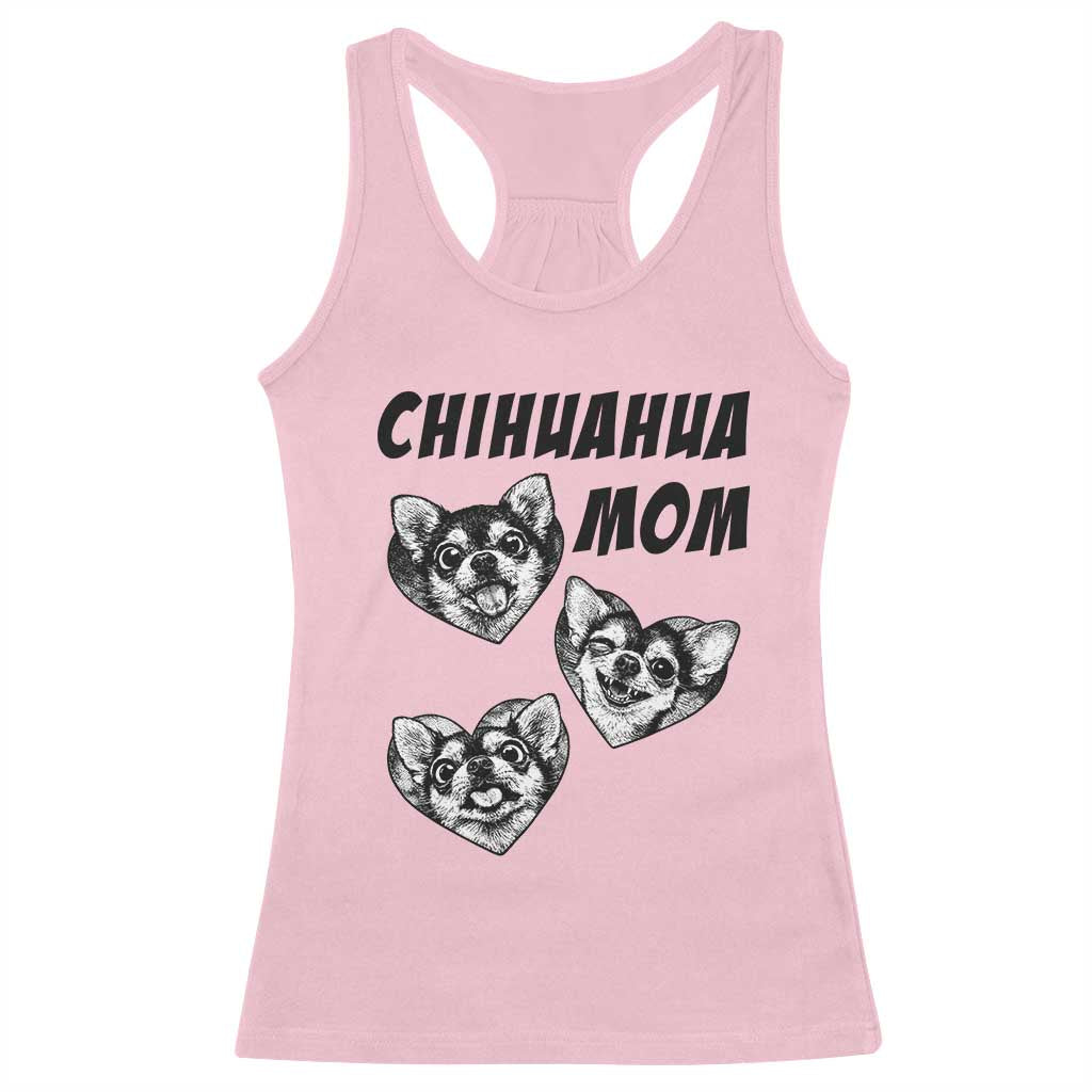 Proud Chihuahua Mom Racerback Tank Top Ankle Biter Dog Lover TS12 Light Pink Print Your Wear