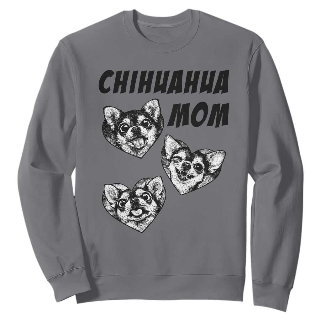 Proud Chihuahua Mom Sweatshirt Ankle Biter Dog Lover TS12 Charcoal Print Your Wear