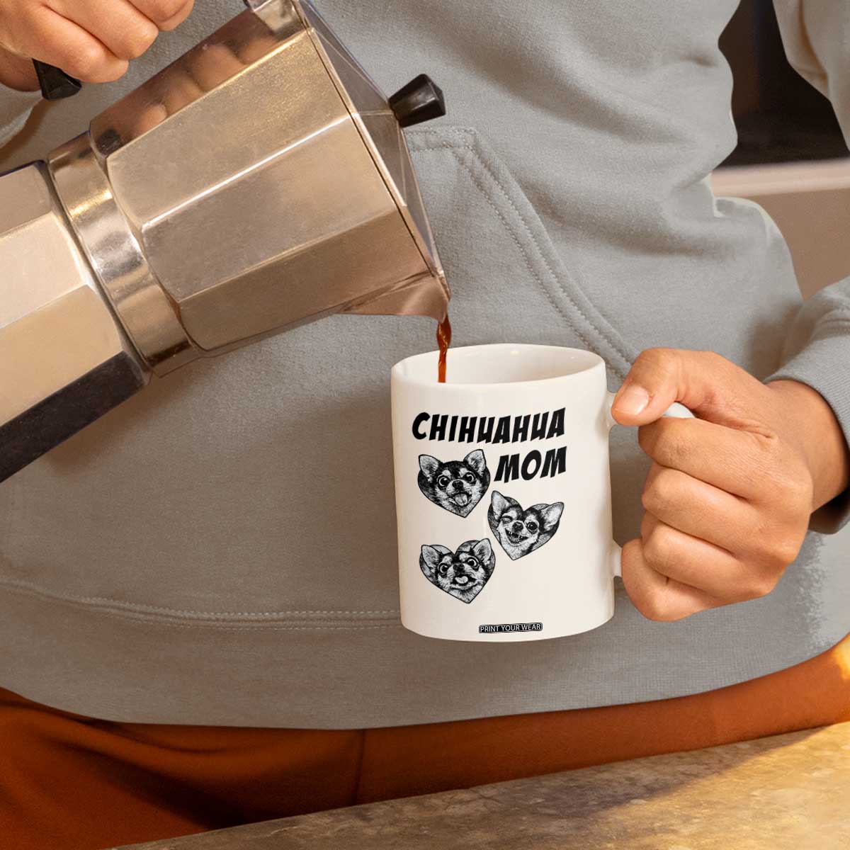 Proud Chihuahua Mom Coffee Mug Ankle Biter Dog Lover TS12 Print Your Wear
