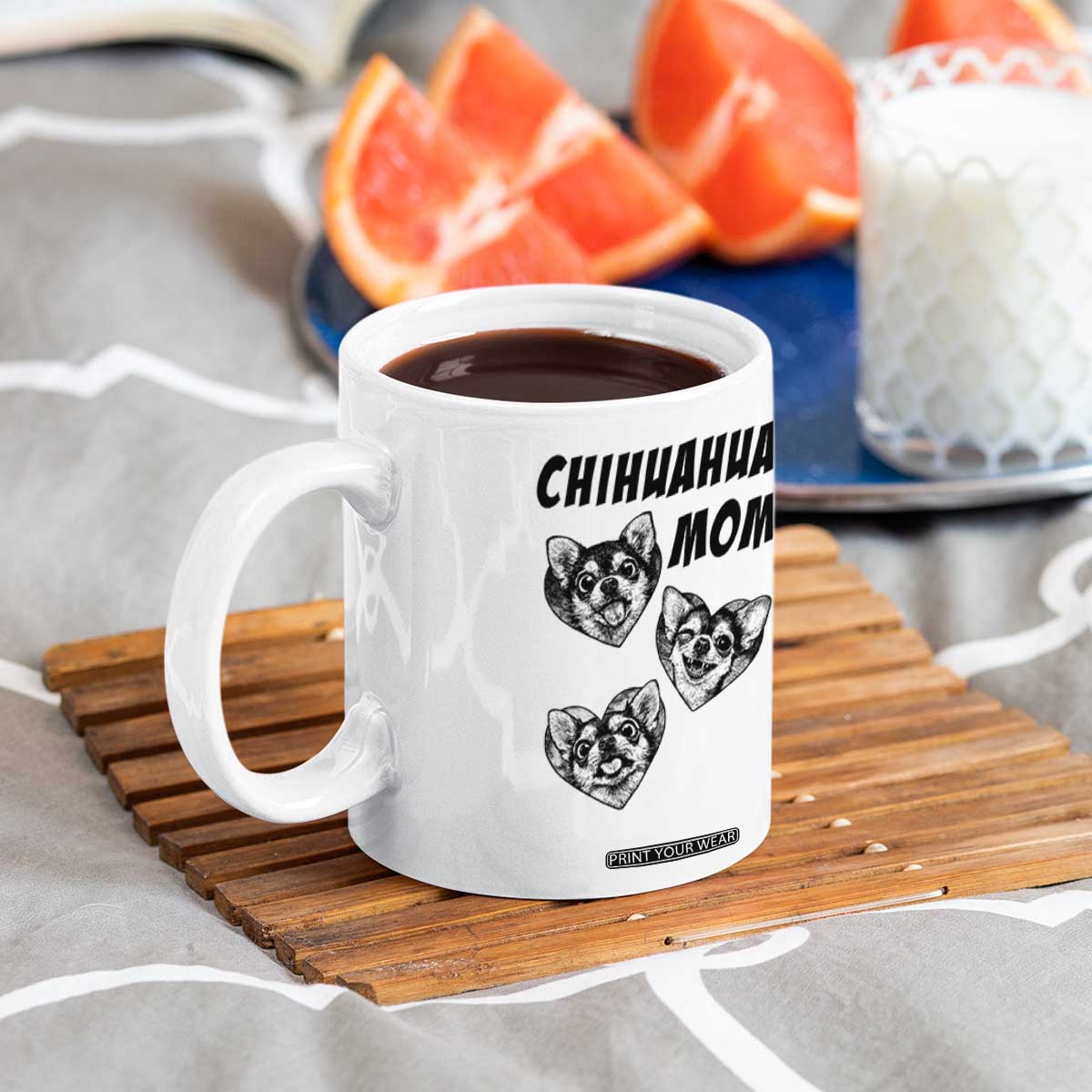 Proud Chihuahua Mom Coffee Mug Ankle Biter Dog Lover TS12 Print Your Wear