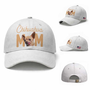 Proud Dog Mom Chihuahua Baseball Cap Mothers Day Lover Gift TS12 Baseball Cap Universal Fit White Print Your Wear