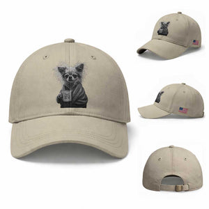 Funny Chihuahua Coffee Lover Baseball Cap Do Not Talk To Me Yet TS12 Baseball Cap Universal Fit Beige Print Your Wear