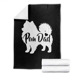 Proud Pomeranian Dad Throw Blanket Small Breed Dog Owner Gift TS12 Black Print Your Wear