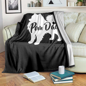Proud Pomeranian Dad Throw Blanket Small Breed Dog Owner Gift TS12 Print Your Wear