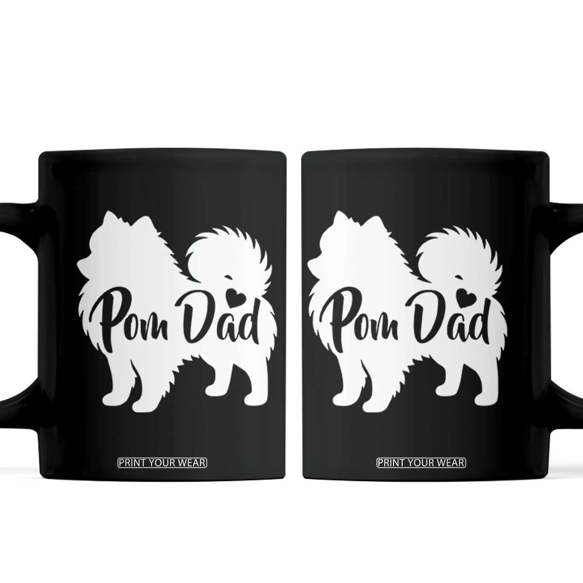 Proud Pomeranian Dad Coffee Mug Small Breed Dog Owner Gift TS12 Black Print Your Wear