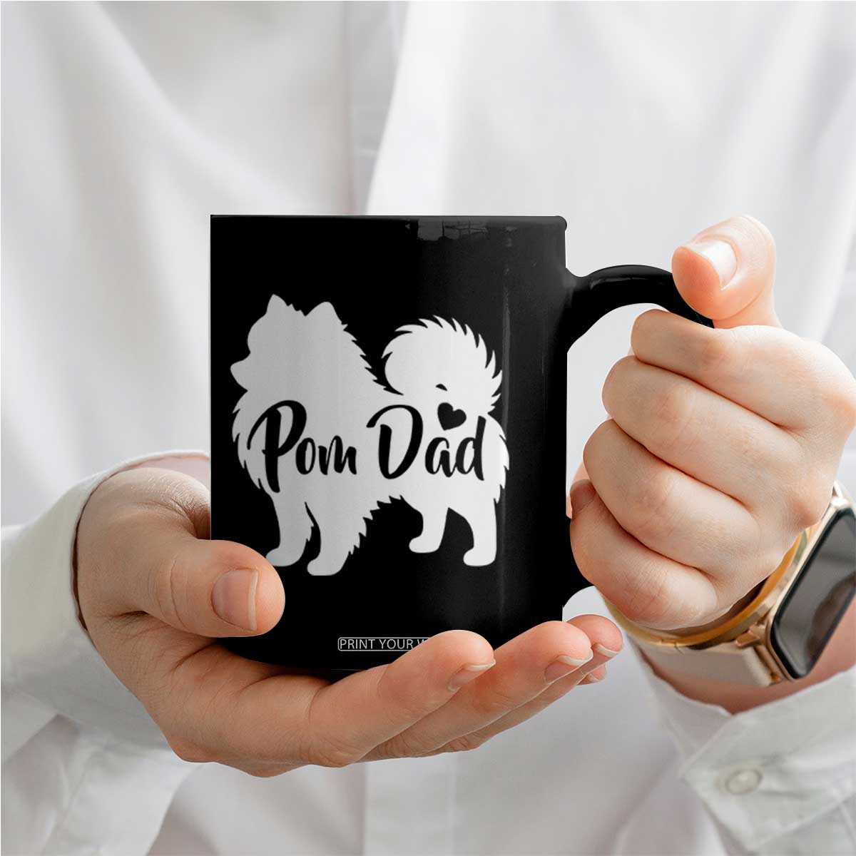Proud Pomeranian Dad Coffee Mug Small Breed Dog Owner Gift TS12 Print Your Wear