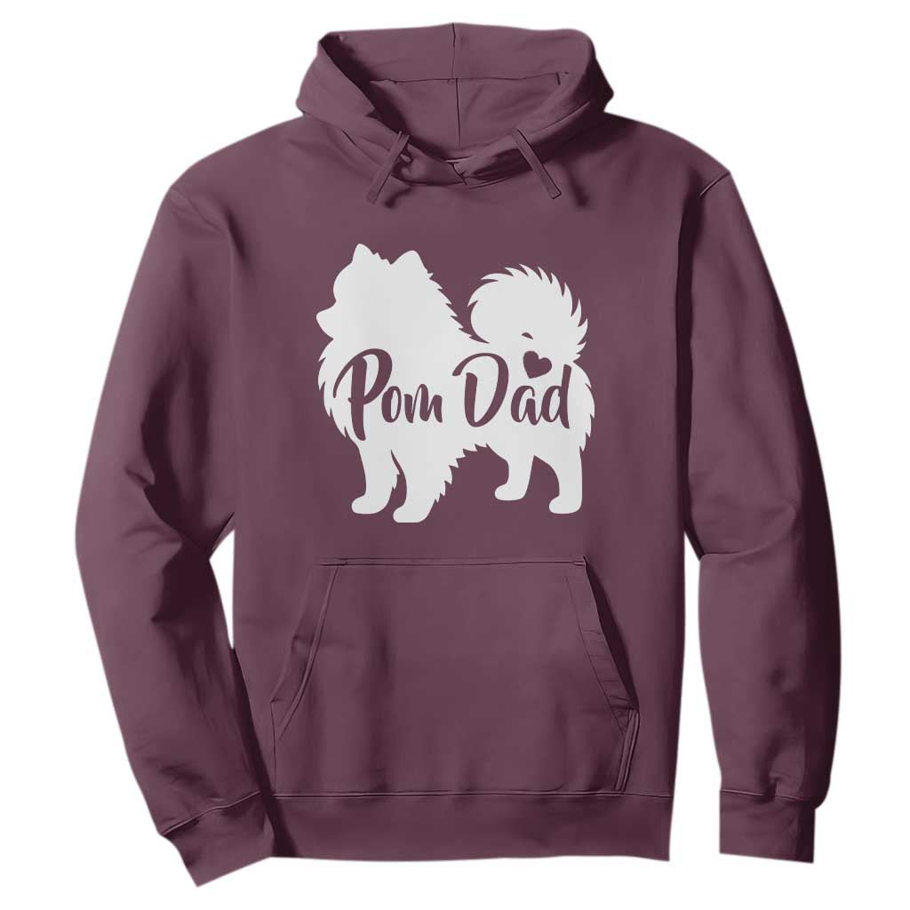 Proud Pomeranian Dad Hoodie Small Breed Dog Owner Gift TS12 Maroon Print Your Wear