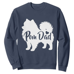 Proud Pomeranian Dad Sweatshirt Small Breed Dog Owner Gift TS12 Navy Print Your Wear
