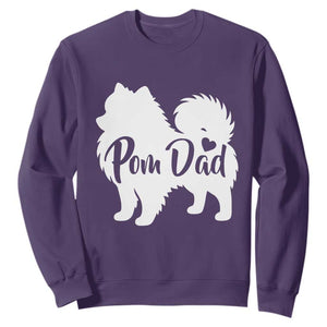 Proud Pomeranian Dad Sweatshirt Small Breed Dog Owner Gift TS12 Purple Print Your Wear