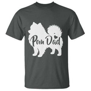 Proud Pomeranian Dad T Shirt Small Breed Dog Owner Gift TS12 Dark Heather Print Your Wear