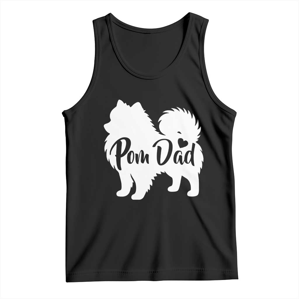 Proud Pomeranian Dad Tank Top Small Breed Dog Owner Gift TS12 Black Print Your Wear