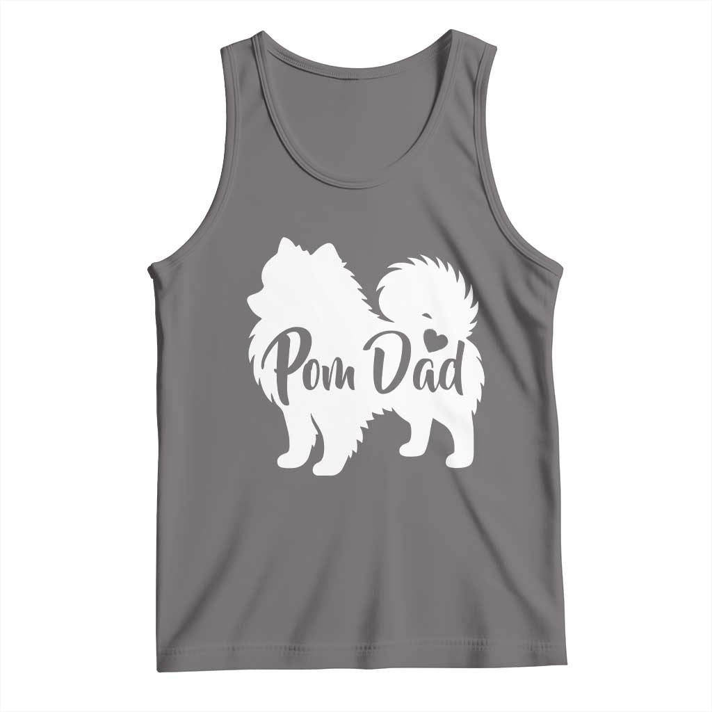 Proud Pomeranian Dad Tank Top Small Breed Dog Owner Gift TS12 Deep Heather Print Your Wear