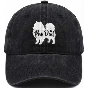 Proud Pomeranian Dad Washed Cotton Baseball Cap Small Breed Dog Owner Gift TS12 Print Your Wear