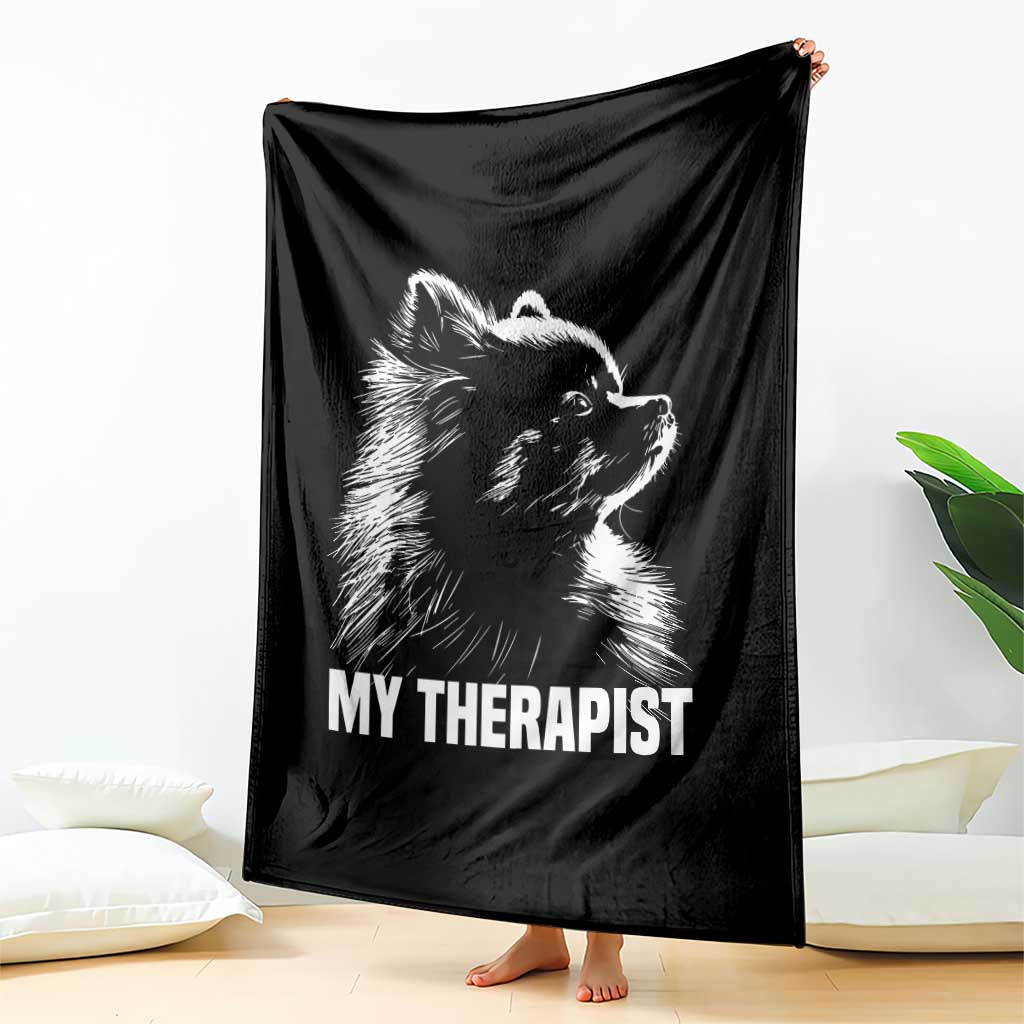 My Therapist Is A Pomeranian Throw Blanket Dog Lover Gift Idea TS12 Print Your Wear