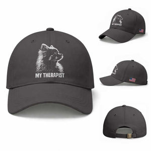 My Therapist Is A Pomeranian Baseball Cap Dog Lover Gift Idea TS12 Baseball Cap Universal Fit Dark Gray Print Your Wear