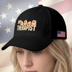 My Therapist Is My Dog Baseball Cap Cute Pomeranian Lover Meme TS12 Print Your Wear
