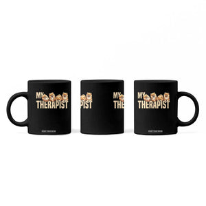 My Therapist Is My Dog Coffee Mug Cute Pomeranian Lover Meme TS12 Print Your Wear