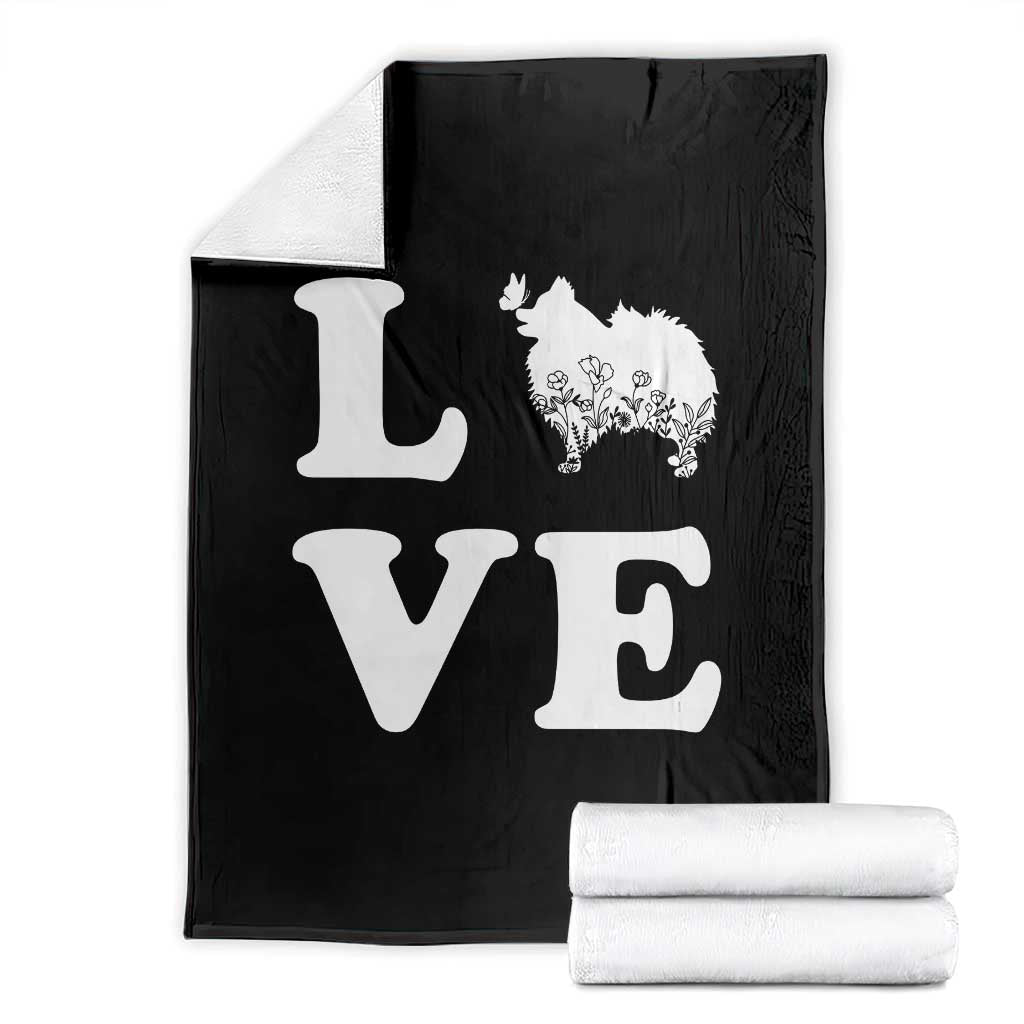 Love Pomeranian Throw Blanket Cute Pom Dog Lover Gift TS12 Black Print Your Wear