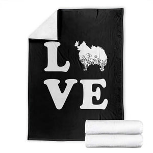 Love Pomeranian Throw Blanket Cute Pom Dog Lover Gift TS12 Black Print Your Wear