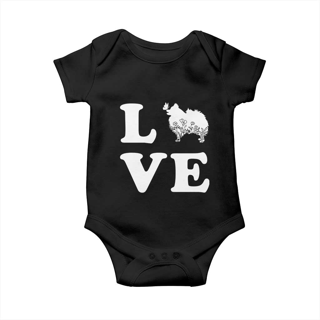 Love Pomeranian Baby Onesie Cute Pom Dog Lover Gift TS12 Black Print Your Wear