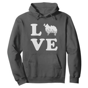 Love Pomeranian Hoodie Cute Pom Dog Lover Gift TS12 Dark Heather Print Your Wear