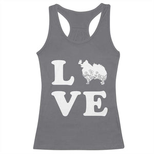Love Pomeranian Racerback Tank Top Cute Pom Dog Lover Gift TS12 Charcoal Print Your Wear