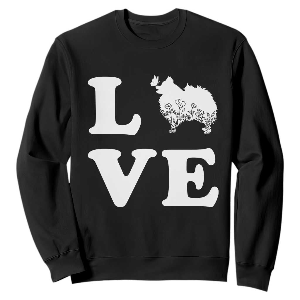 Love Pomeranian Sweatshirt Cute Pom Dog Lover Gift TS12 Black Print Your Wear