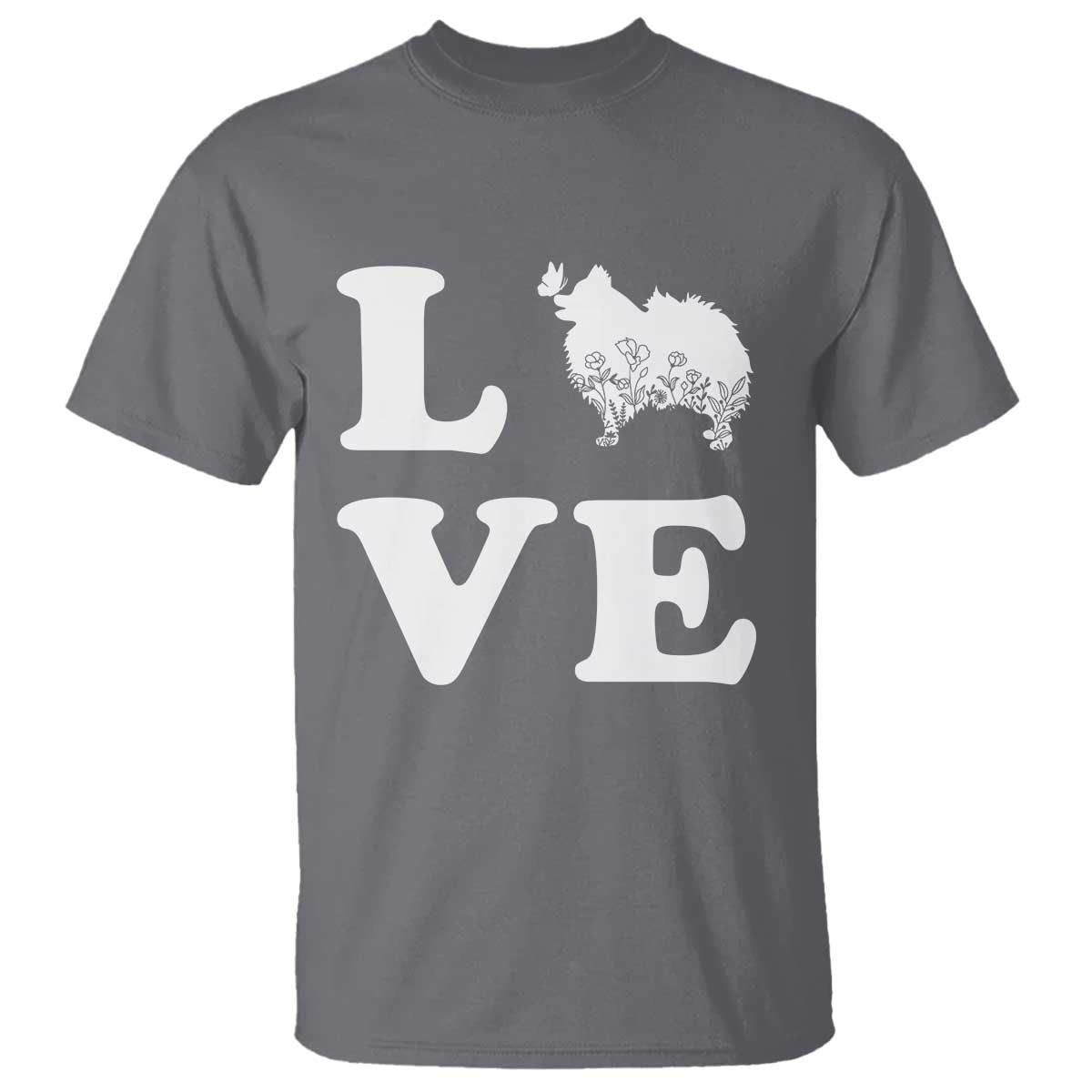 Love Pomeranian T Shirt Cute Pom Dog Lover Gift TS12 Charcoal Print Your Wear