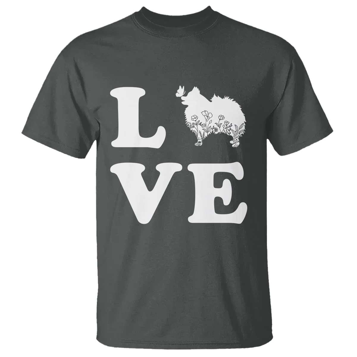 Love Pomeranian T Shirt Cute Pom Dog Lover Gift TS12 Dark Heather Print Your Wear