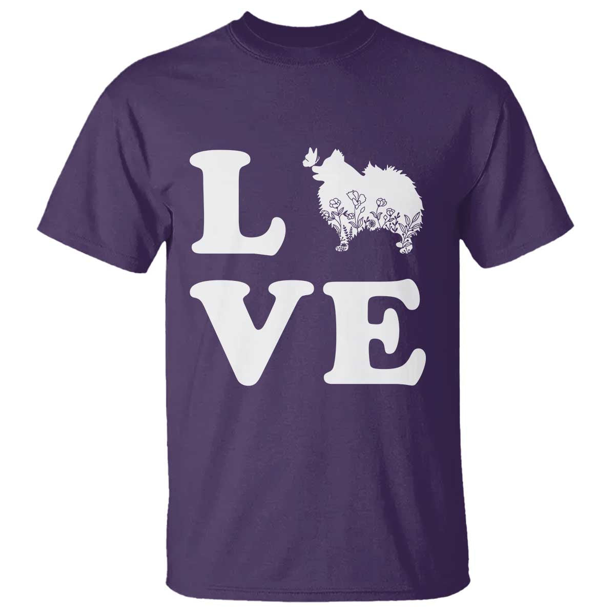 Love Pomeranian T Shirt Cute Pom Dog Lover Gift TS12 Purple Print Your Wear