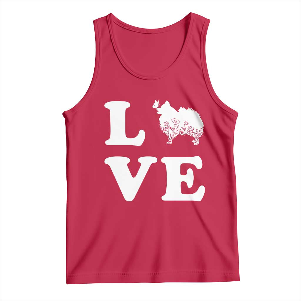 Love Pomeranian Tank Top Cute Pom Dog Lover Gift TS12 Red Print Your Wear