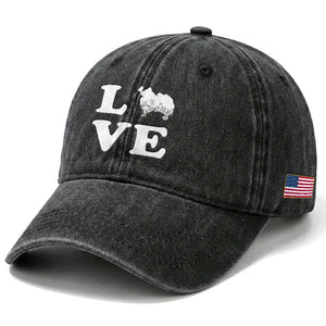 Love Pomeranian Washed Cotton Baseball Cap Cute Pom Dog Lover Gift TS12 Print Your Wear