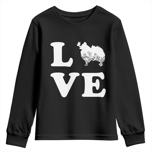 Love Pomeranian Youth Sweatshirt Cute Pom Dog Lover Gift TS12 Black Print Your Wear