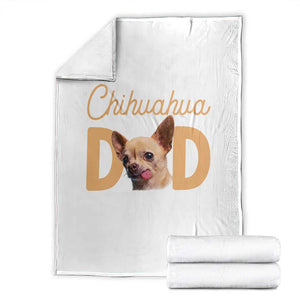 Proud Chihuahua Dad Throw Blanket Ankle Biter Dog Lover TS12 White Print Your Wear