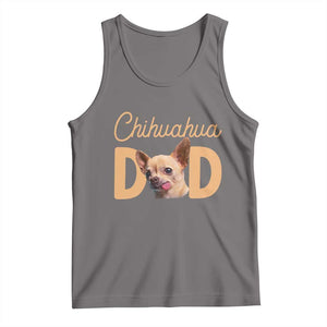 Proud Chihuahua Dad Tank Top Ankle Biter Dog Lover TS12 Deep Heather Print Your Wear