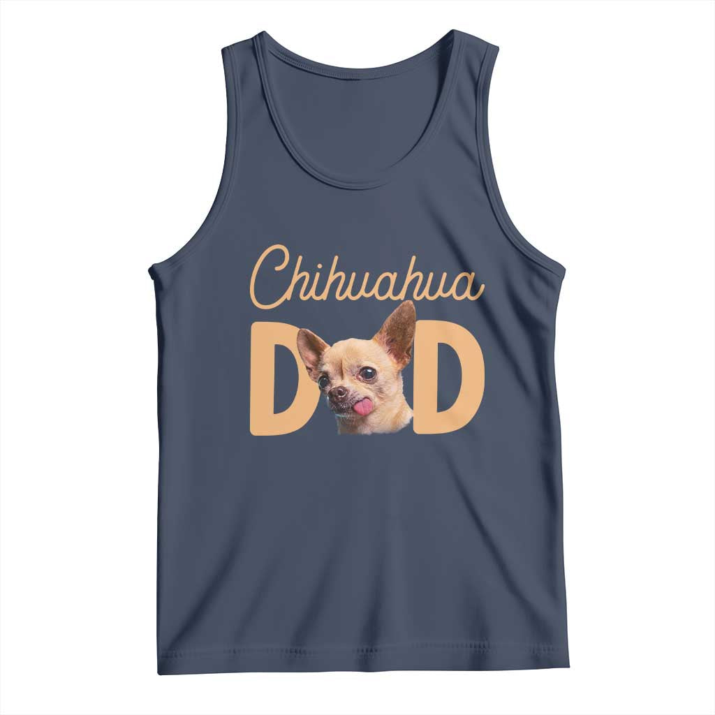 Proud Chihuahua Dad Tank Top Ankle Biter Dog Lover TS12 Navy Print Your Wear