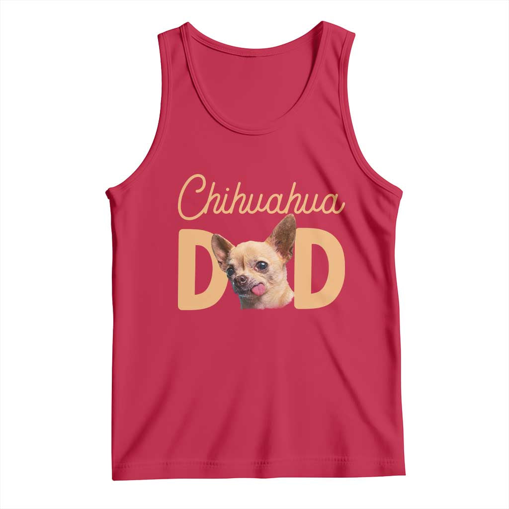 Proud Chihuahua Dad Tank Top Ankle Biter Dog Lover TS12 Red Print Your Wear