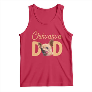 Proud Chihuahua Dad Tank Top Ankle Biter Dog Lover TS12 Red Print Your Wear